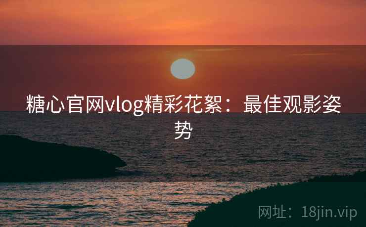 糖心官网vlog精彩花絮：最佳观影姿势